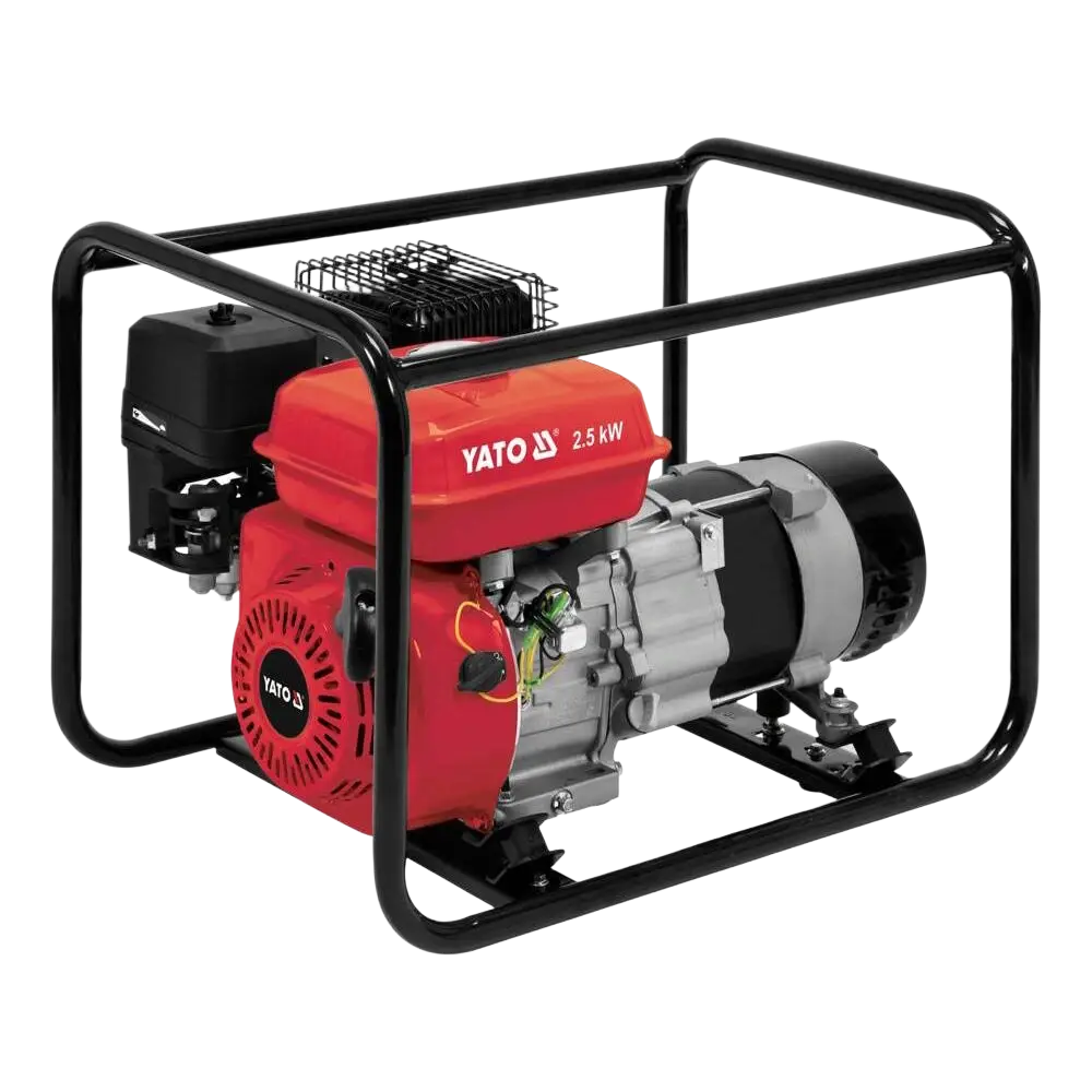 Punainen ja musta yato generaattori 2700w 2,5 kw siirrettävä malli suojatulla metallikehyksellä
