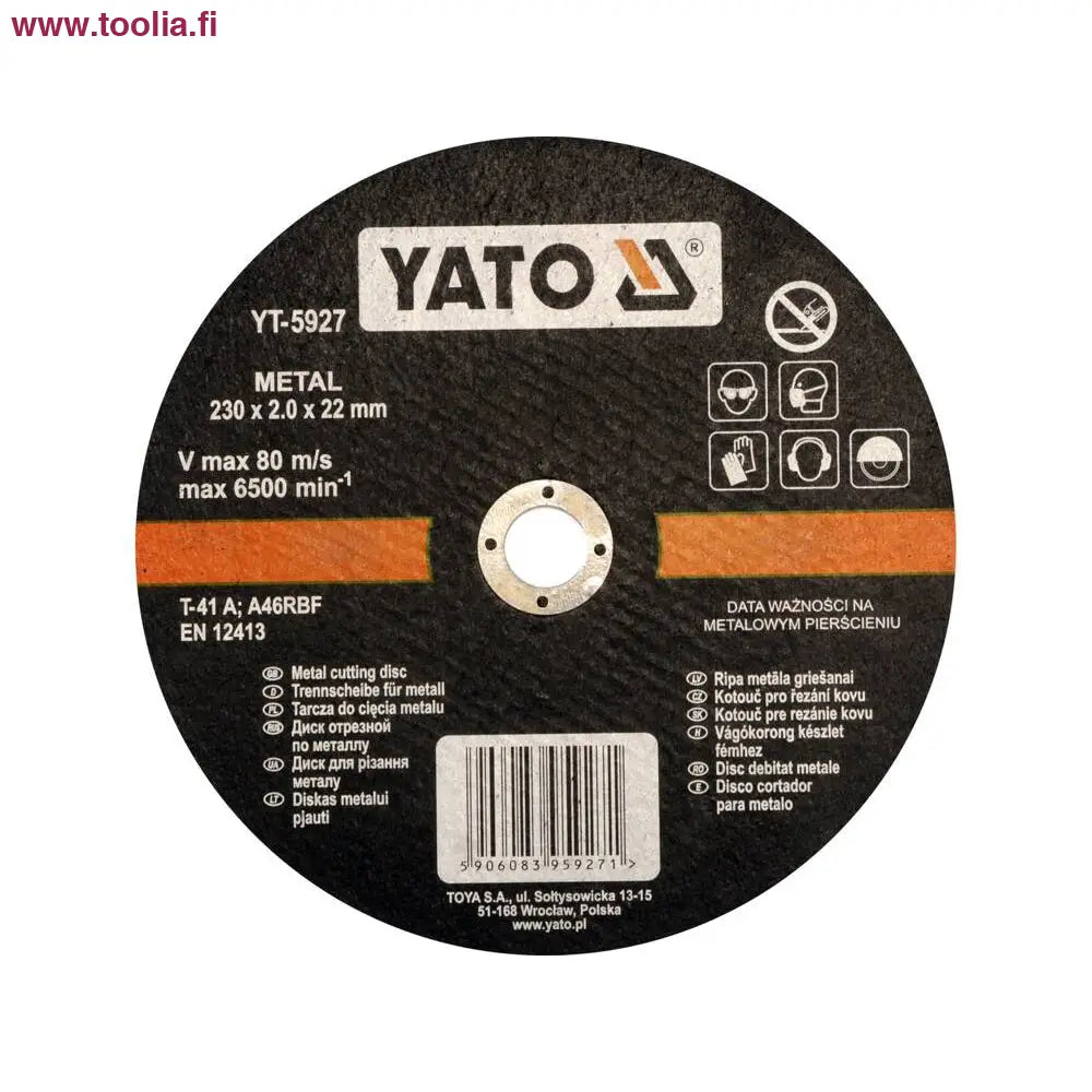 Yato Katkaisulaikka metallille   230 x 2 mm 5 kpl / pkt