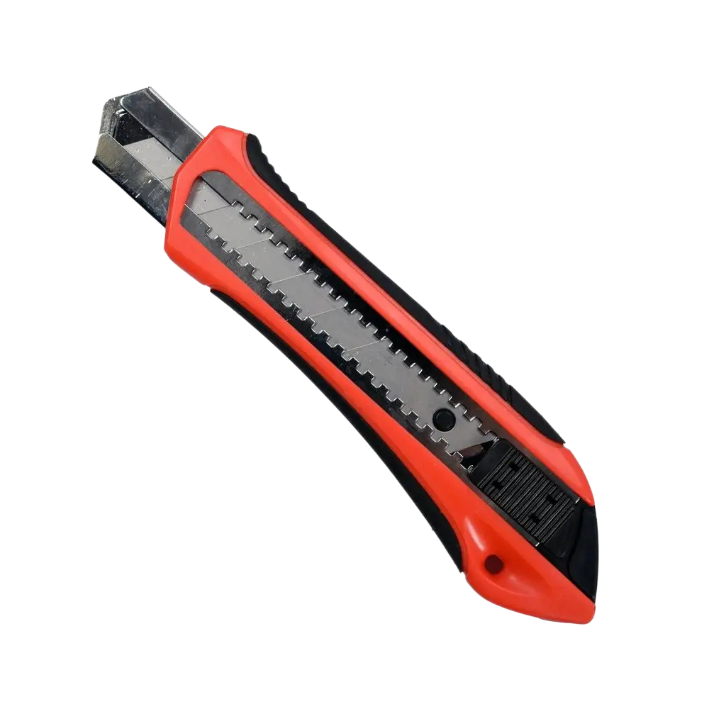 Bright orange and black yato katkoteräveitsi 25 mm with vahvistettu metallirunko for paksujen materiaalien leikkaamiseen