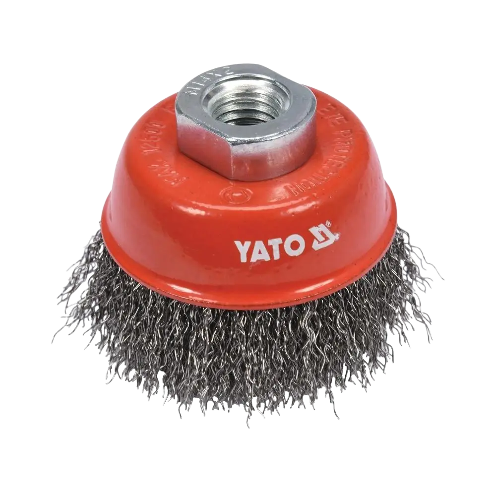 Yato kuppiharja m14 65 mm rst langattomalla metallisella kuusioruuvilla varustettuna