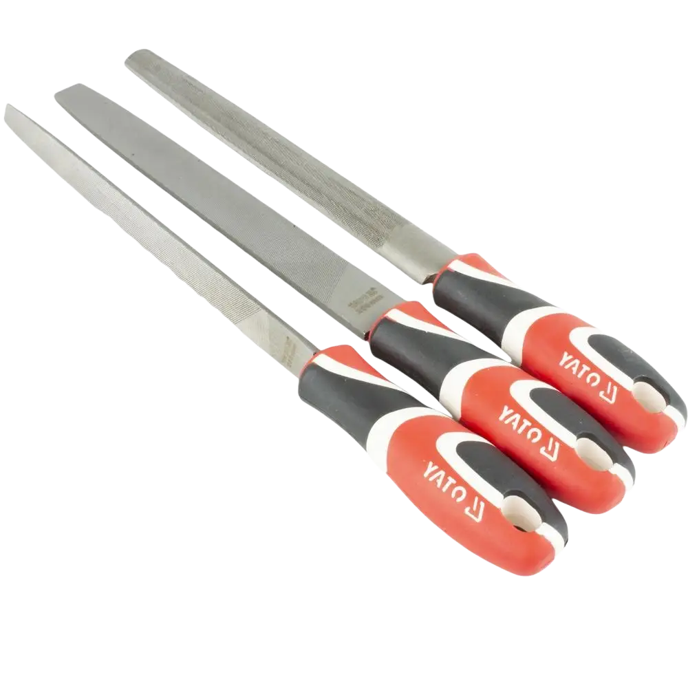 Ergonomiset punainen mustavalkoiset yato metalliviilasarja 250 mm kolmeosainen t12 teräksestä komponenteilla