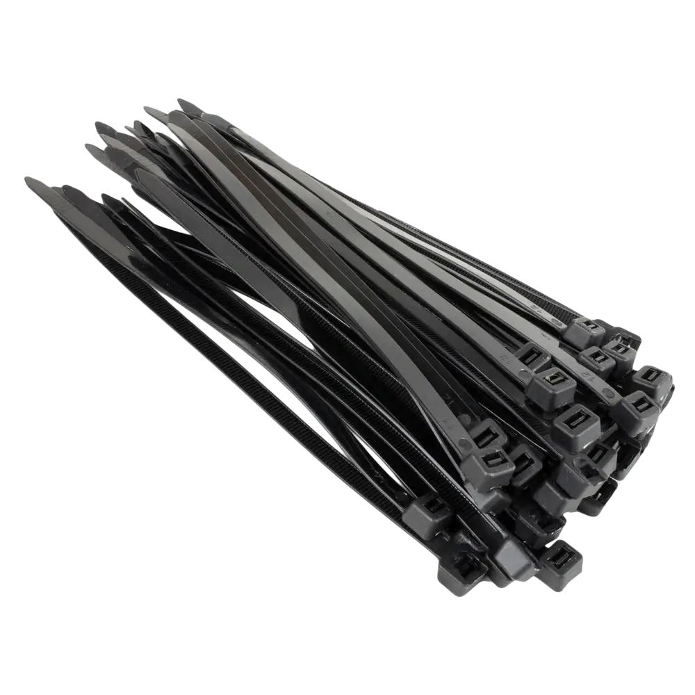 Yato nippuside 7.6 mm musta pa66 polyamidi uv-suojattu kabelinside 50 kpl paketti siististi niputettuna