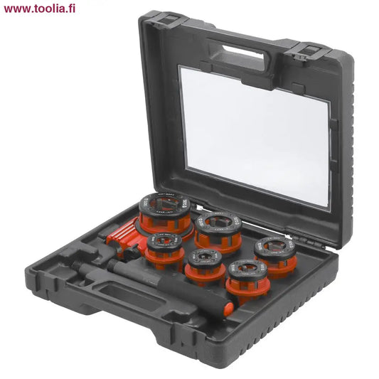 Yato Putkikierresarja 7-os 1/4" - 1-1/4"|Yato Putkikierresarja 7-os|Yato Putkikierresarja 7-os sisältö|Yato Putkikierresarja 7-os myyntipakkaus|Yato Putkikierresarja 7-os laatikossa|Yato Putkikierresarja 7-os jyrsinterä|Yato Putkikierresarja 7-os pidin|Yato Putkikierresarja 7-os vääntökahva