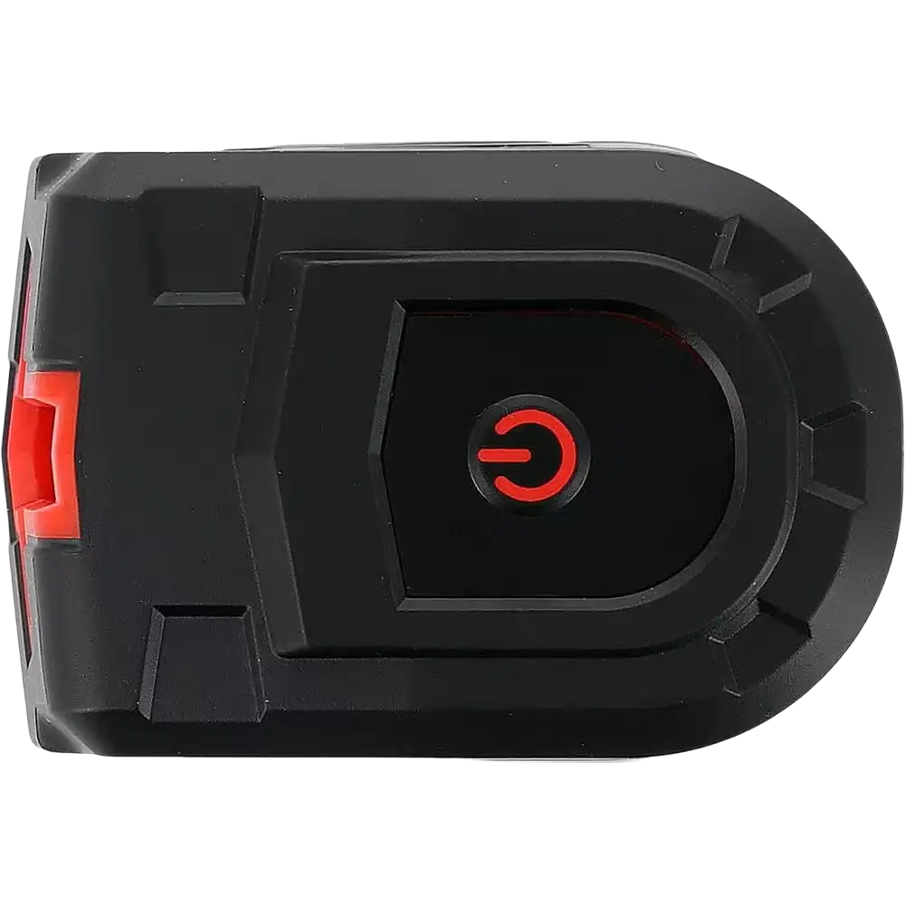Yato ristilaser vihreä 2-linjaa 1p power tool battery with rugged plastic casing and circular power button