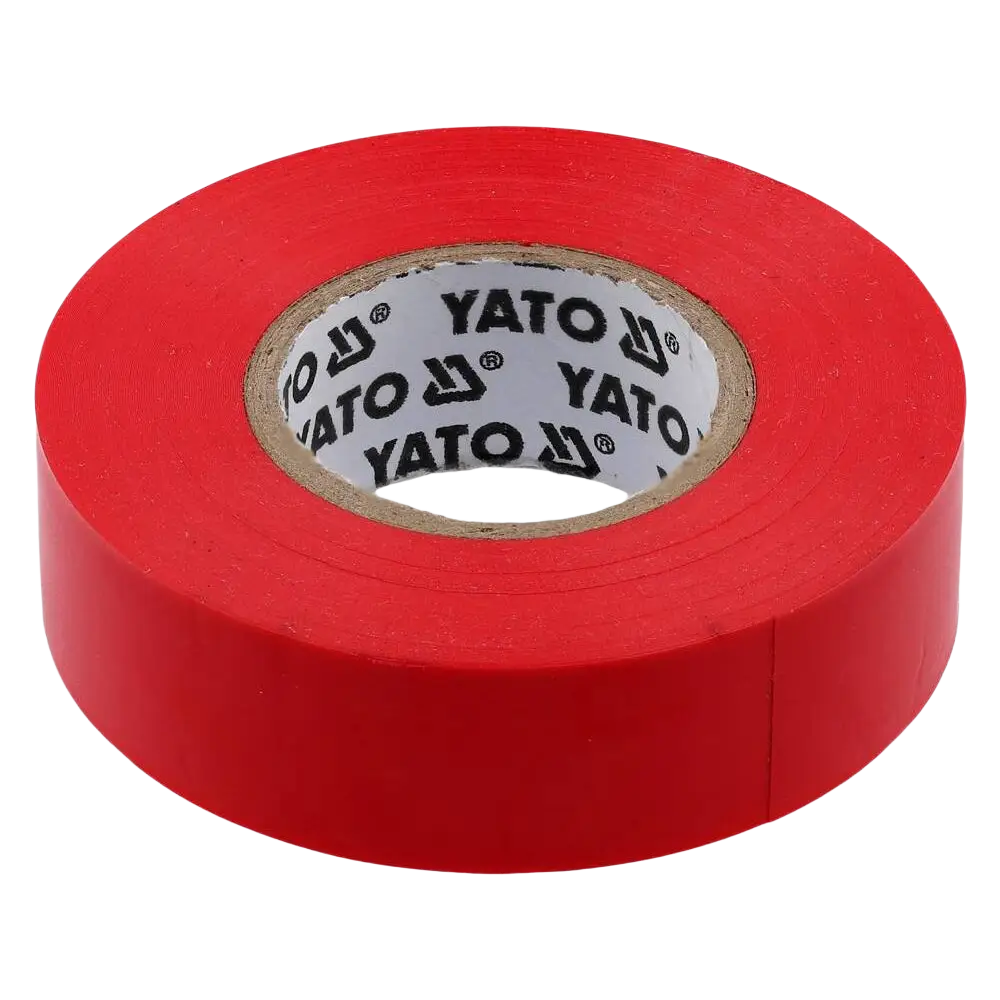 Yato sähköteippi punainen 19 mm x 20 m kiiltävä pinta pysyy tiukasti kiinni ja kestää vaihtelevia sääolosuhteita