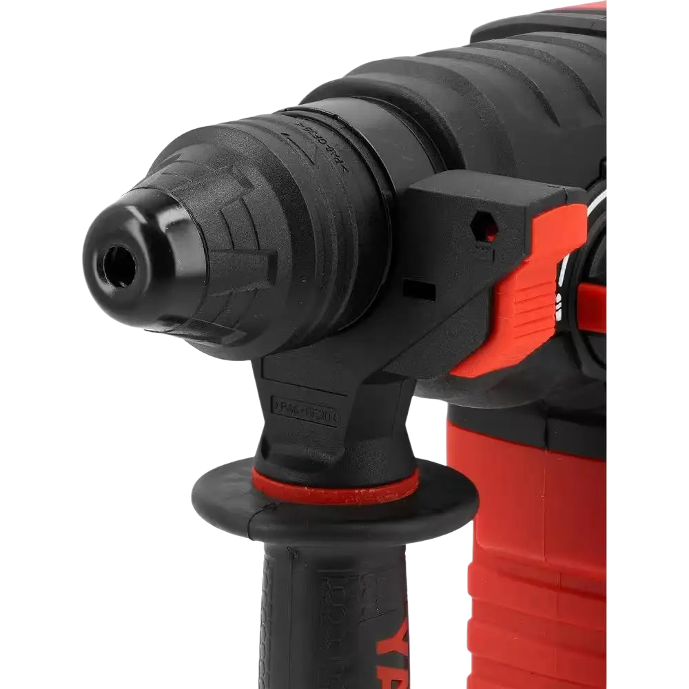 Yato yt-827724 harjattomalla moottorilla varustettu musta ja punainen akkuporavasara ergonomisella otteella