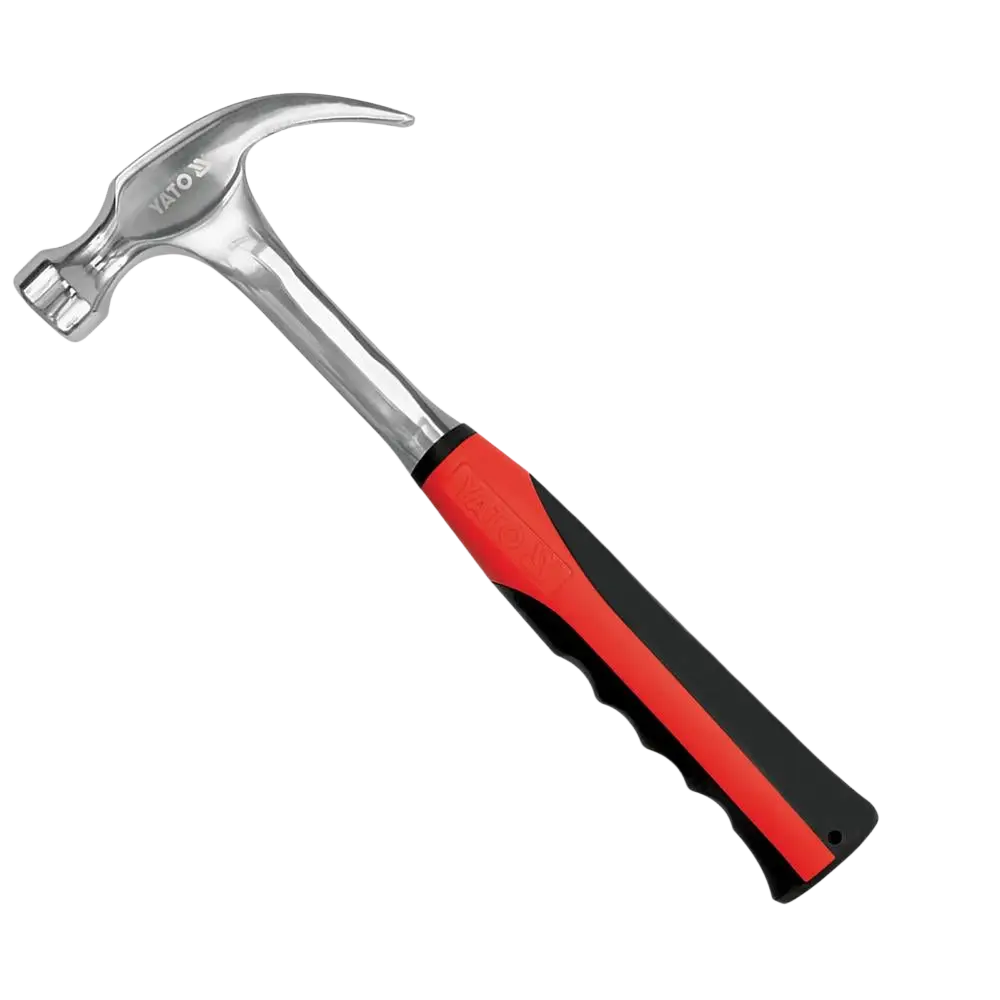 Yato timpurinvasara 16 oz punainen ja musta kumipinnoitettu kahva kiillotetulla kromatulla päällä