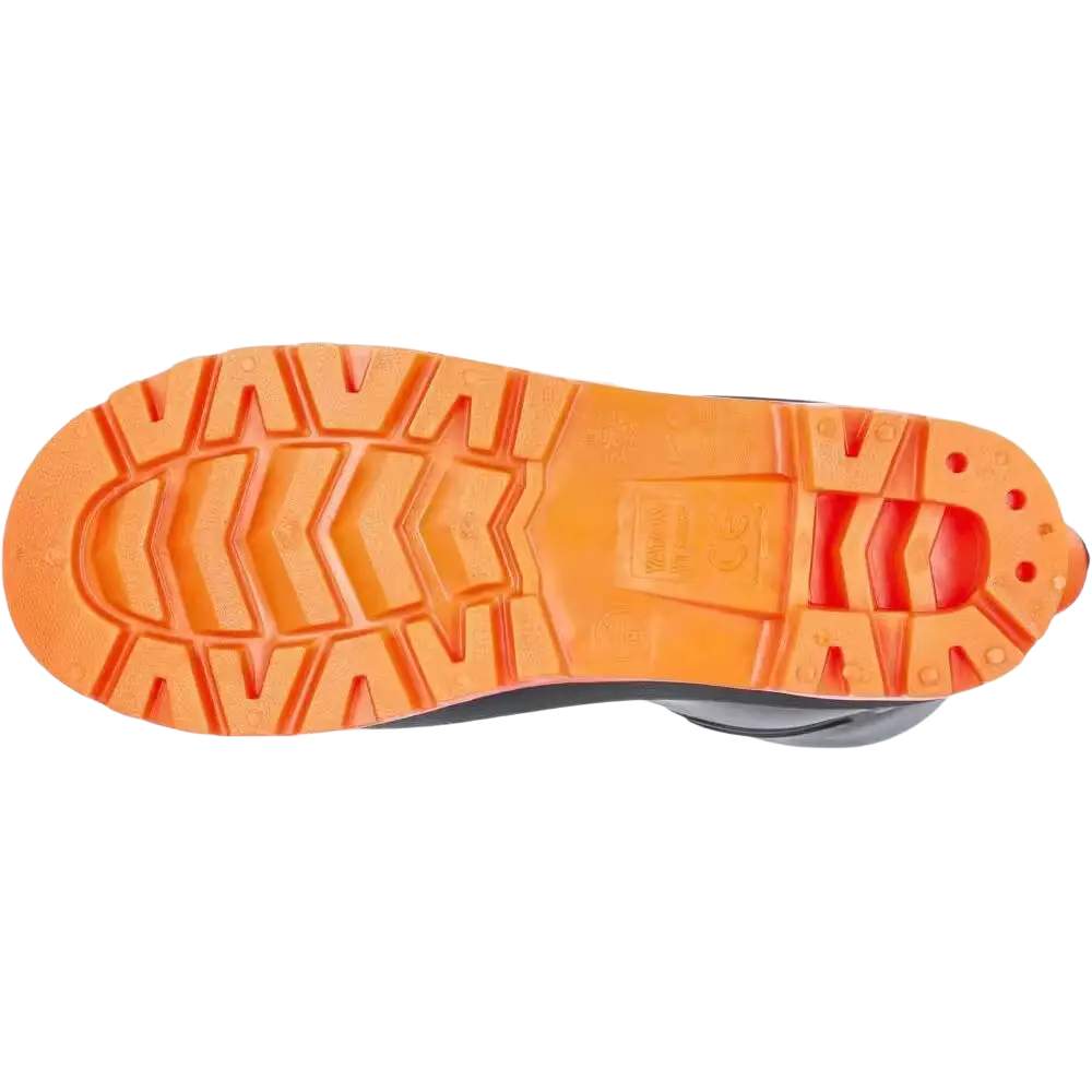 Oranssi kumipohja syvällä siksakkuviolla yato turvakumisaappaat portland s5 pvc antistaattinen saappaassa